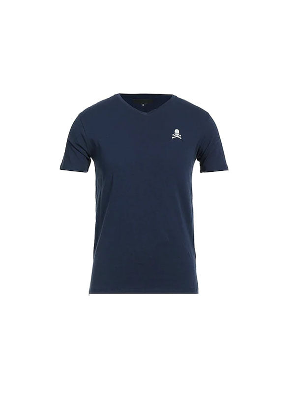 Philipp Plein V-Neck Undershirt in Midnight Blue Color