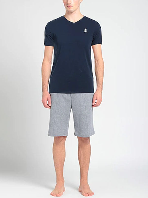 Philipp Plein V-Neck Undershirt in Midnight Blue Color 2