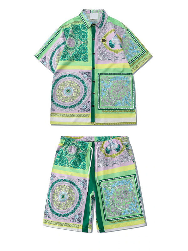 Print Shirt & Shorts Set
