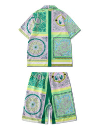Print Shirt & Shorts Set 10