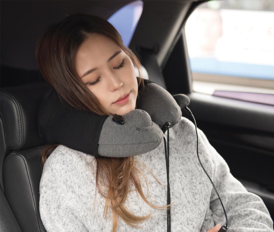 Travelmall 3D Inflatable Massage Neck Pillow With Patented Pump 3D