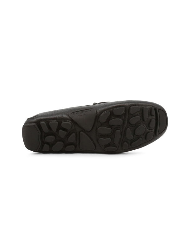 Salvatore Ferragamo Salamanca Moccasins in Black Color 4