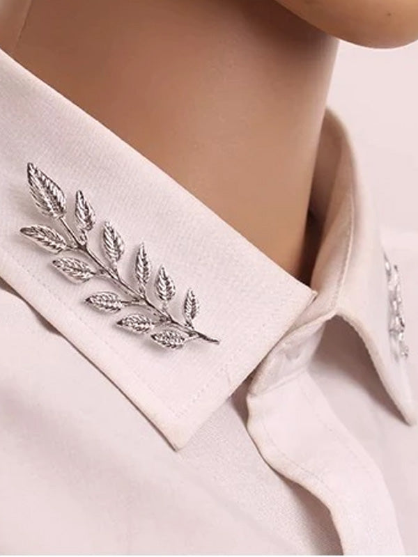 Silver Leaf Brooch 2