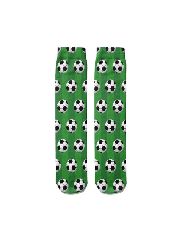 Soccer Ball Print Socks
