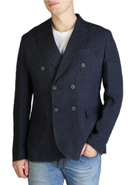 Yes Zee Linen Jacket  in Blue Color