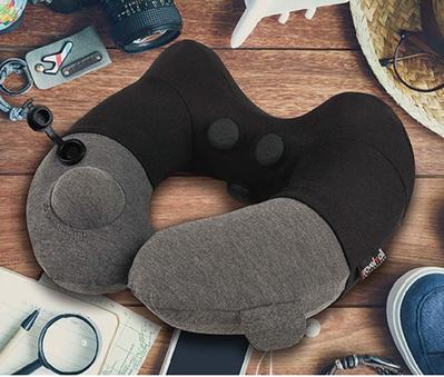 Travelmall 3D Inflatable Massage Neck Pillow With Patented Pump 3D
