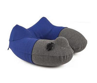 Travelmall Inflatable Neck Pillow With Patented 3D Pump in Blue Color