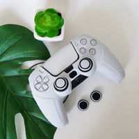 Mobilesteri Silicone Rubber Cover Skin Case & Thumb-Stick Grip Covers Set for PS5 Controllers (Twin Pack)  3