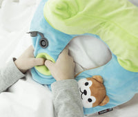 Travelmall Kid's Inflatable Neck Pillow With Patented 3D Pump, Shiba Inu Edition