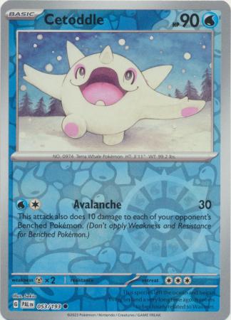 Pokemon Scarlet & Violet Paldea Evolved Cetoddle Card Reverse Holo