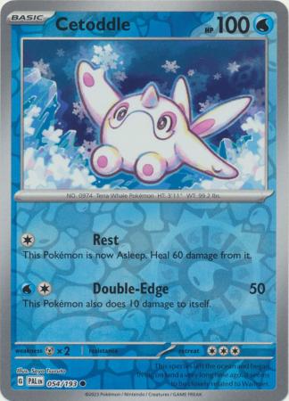 Pokemon Scarlet & Violet Paldea Evolved Cetoddle Card #054 Reverse 