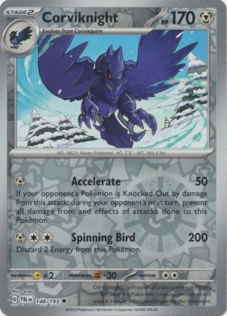 Pokemon Scarlet & Violet Paldea Evolved Corviknight Card Reverse Holo