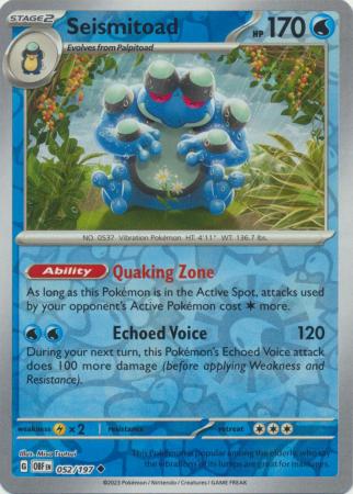 [Collector Troves] Pokemon Scarlet & Violet Obsidian Flames Seismitoad Card
