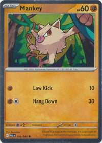 Pokemon Scarlet & Violet Paldea Evolved Mankey Card Holo Promo