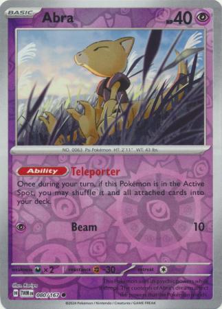 [Collector Troves] Pokemon Scarlet & Violet Twilight Masquerade Abra Card
