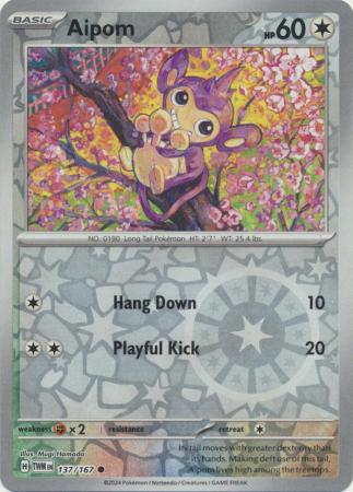 [Collector Troves] Pokemon Scarlet & Violet Twilight Masquerade Aipom Card