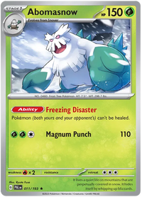 [Collector Troves] Pokemon Scarlet & Violet Paldea Evolved Abomasnow Card