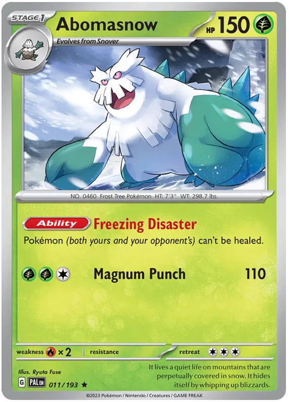 [Collector Troves] Pokemon Scarlet & Violet Paldea Evolved Abomasnow Card