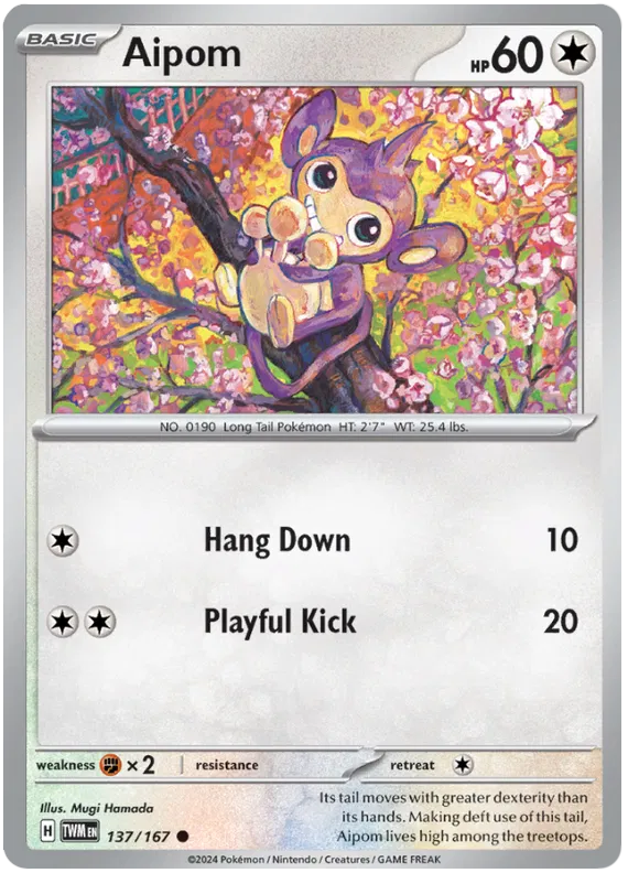 [Collector Troves] Pokemon Scarlet & Violet Twilight Masquerade Aipom Card