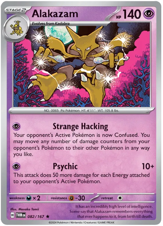[Collector Troves] Pokemon Scarlet & Violet Twilight Masquerade Alakazam Card