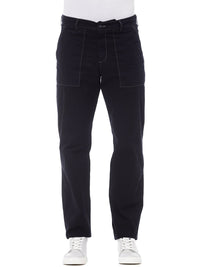 Alpha Studio Straight Leg Blue Pants