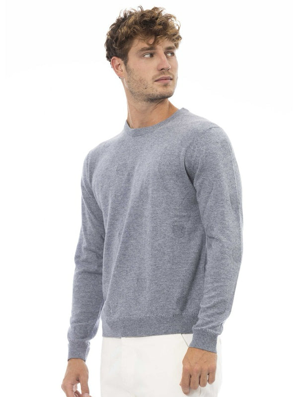 Alpha Studio Wool Blend Round Neck Sweater 5