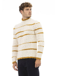 Alpha Studio Wool Cream Polo Neck Sweater 3