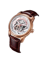 Aries Gold Automatic Infinum El Toro Rose Gold Brown Leather Strap G 9005A RG-S Watch 2