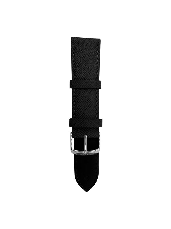 ARIES GOLD AG-L0052-22 BLACK LEATHER STRAP