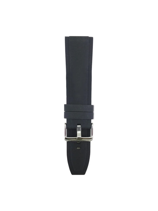 ARIES GOLD BLACK RHINE AG-R0003 SILVER BUCKLE RUBBER STRAP