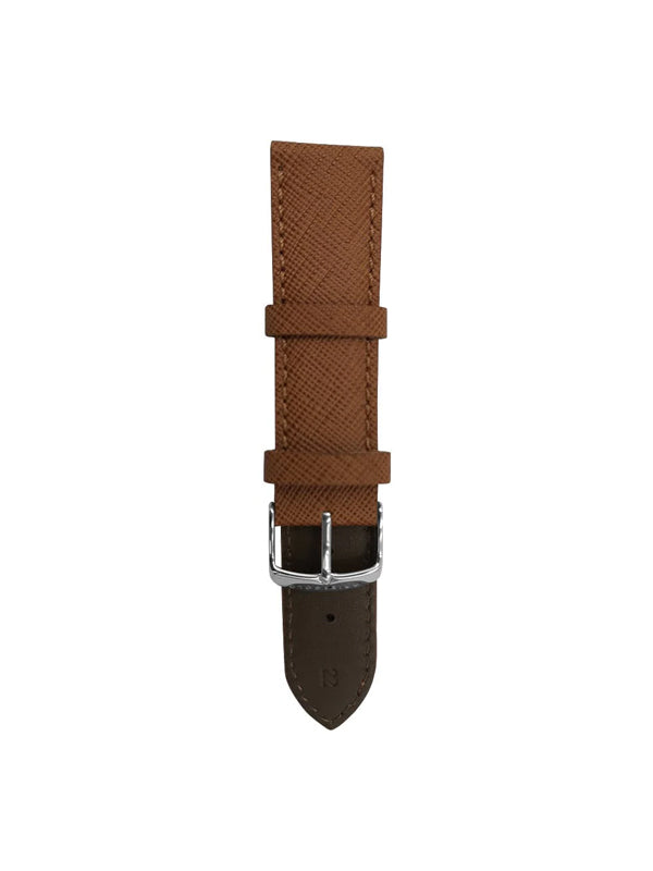 ARIES GOLD AG-L0053-22 BROWN LEATHER STRAP