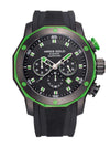 Aries Gold Chronograph Venturer Green Stainless Steel Black Silicone Strap G 7012Z BK-GN Watch