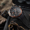 Aries Gold Chronograph Venturer Orange Stainless Steel Black Silicone Strap G 7012Z BK-OR Watch