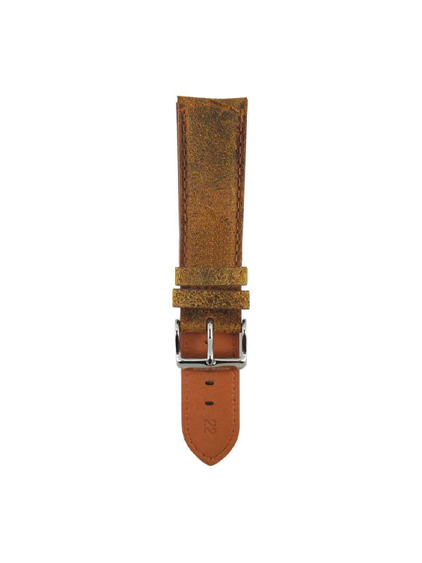 ARIES GOLD ORANGE RED DISTRESSED AG-L0007 LEATHER STRAP