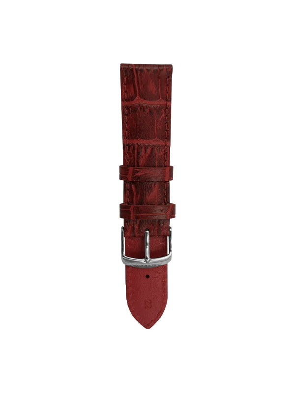 ARIES GOLD AG-L0057-22 RED LEATHER STRAP