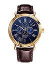 Aries Gold Urban Kensington Gold Stainless Steel Brown Leather Strap G 101 G-BU Watch