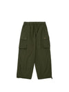 Army Green Drawstring Cargo Pants with Elastic Ankle Rope 