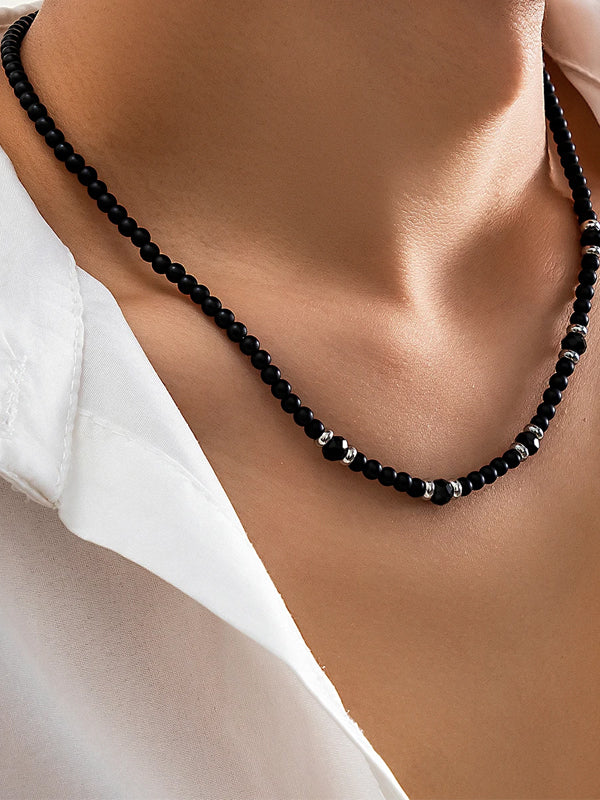 Black Beads Necklace 3
