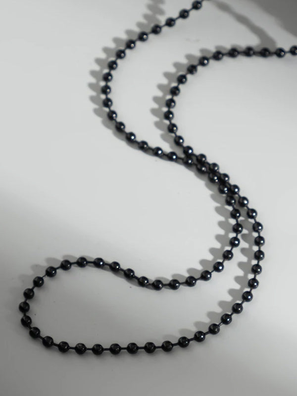 Black Beads Necklace 4
