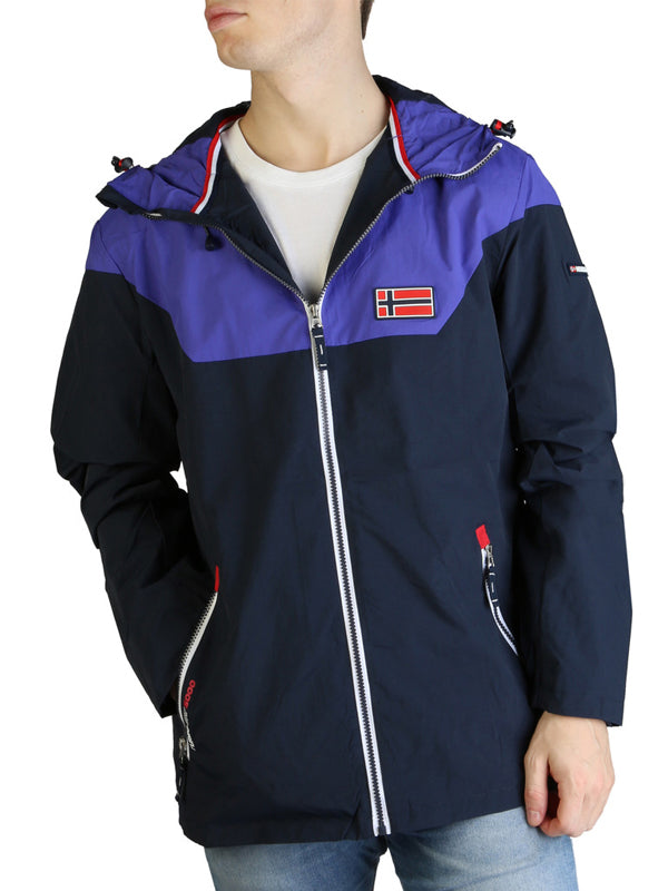 Geographical Norway Jacket in Blue/Black Color