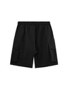 Black Crepe Fabric Style Cargo Shorts 2