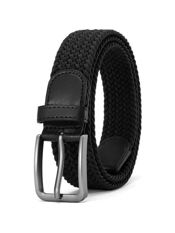 Black Elastic Braided Belt