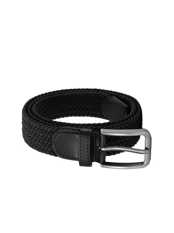 Black Elastic Braided Belt 2