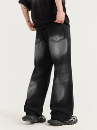 Black Grey Wide Leg Jeans 5