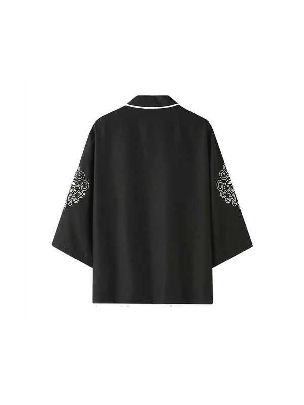 Black Kimono Style Outerwear 5