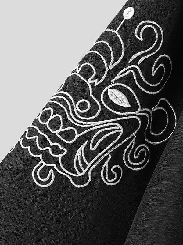 Black Kimono Style Outerwear 7