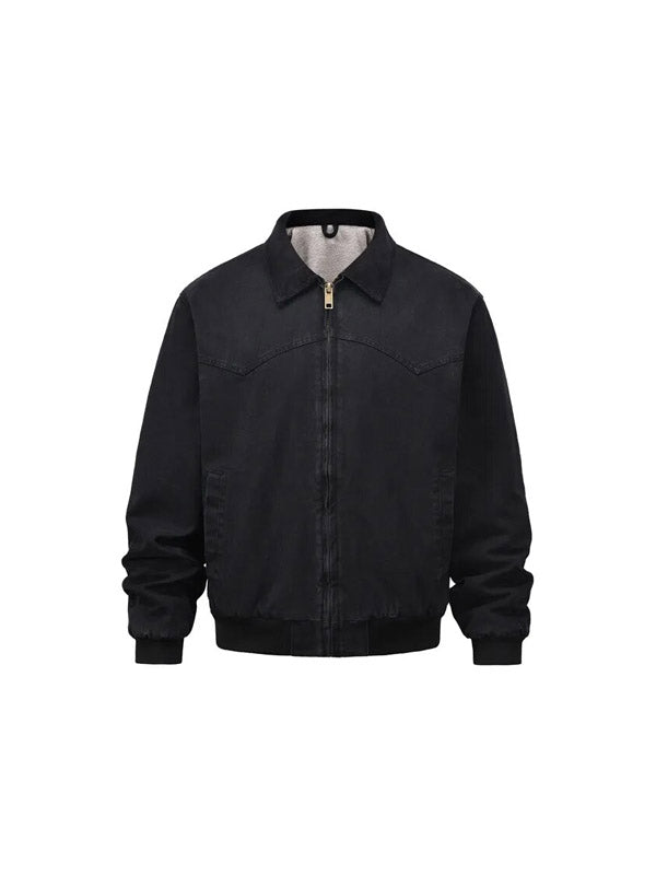 Black Lambhair Work Jacket 