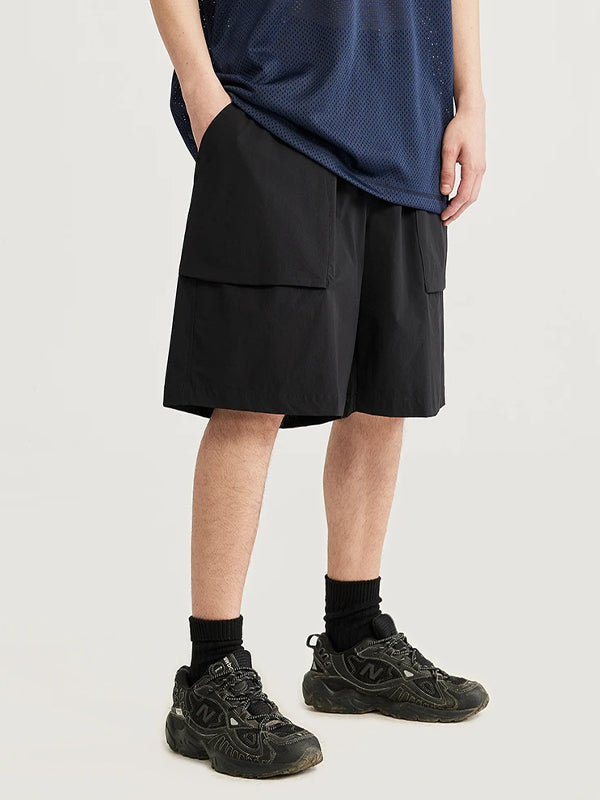 Black Lightweight Shorts with Large Pockets 3