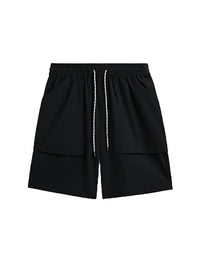 Black Lightweight Shorts with Large Pockets