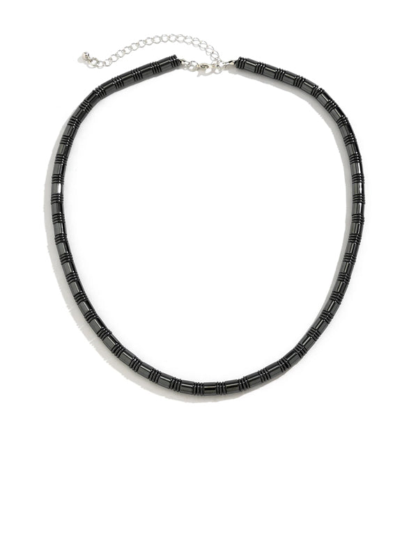 Black Stone Beads Necklace
